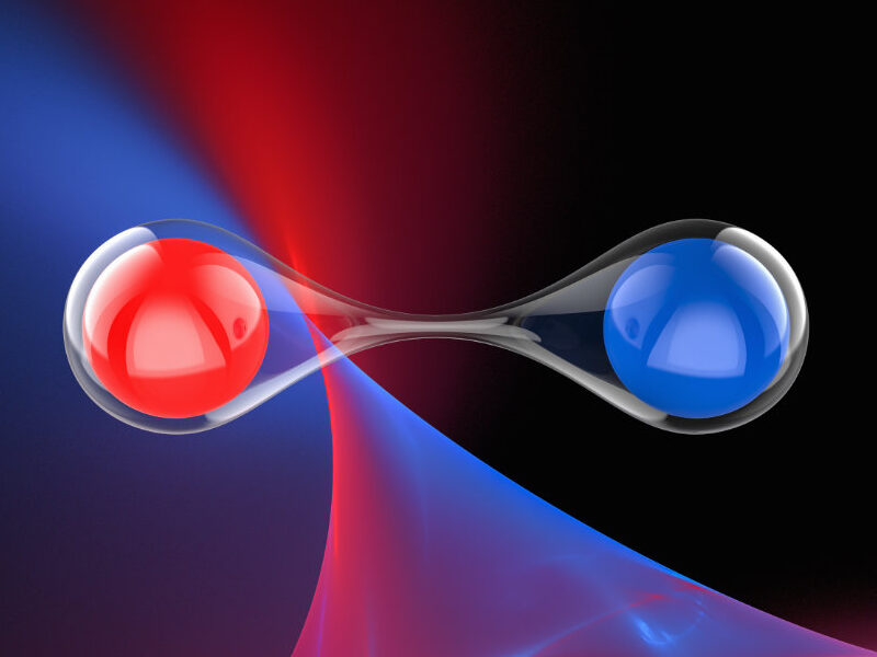 Entangled photons, illustration